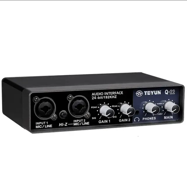 外部サウンドカードPC：スタジオ録音用のポータブルUSB