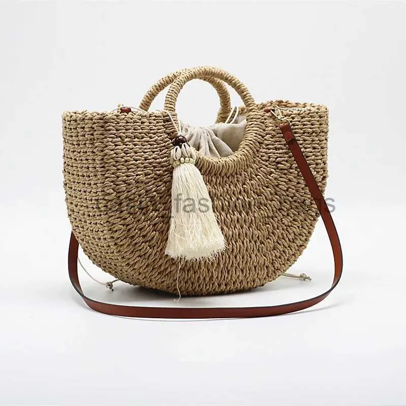 Bolsos de hombro Accesorios para mujer Bolsos Primavera/Verano 2020 Nueva moda Casual Mango redondo Bolso de compras tejido de papiro gruesocatlin_fashion_bags