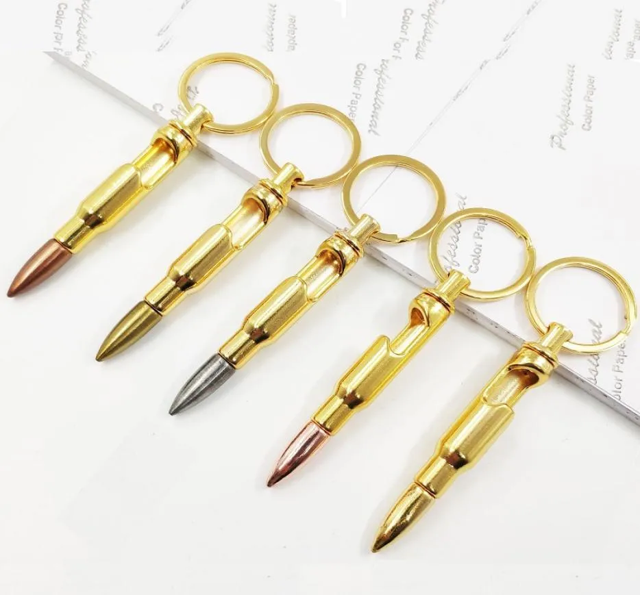 Mobiele telefoonriemen Bierflesopener sleutelhanger Bullet Shell-vorm sleutelhangergereedschap voor bruiloft verjaardagsdag Geweldige coole geschenken6525045