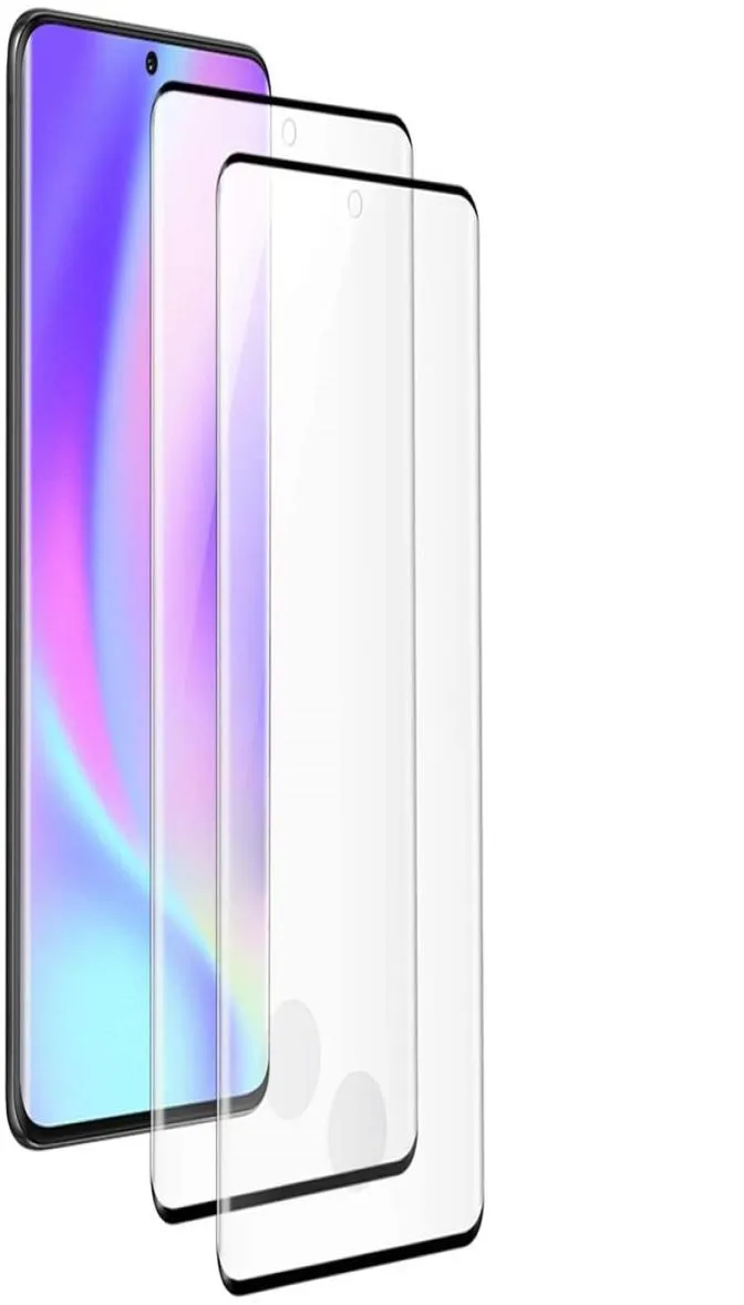 3D -krökt kantlim härskat glasskärmskydd för Samsung Galaxy S22 Ultra Plus S21 S20 S10 S10E S9 Obs 20 Ultra 10 9 8 9h 9820487