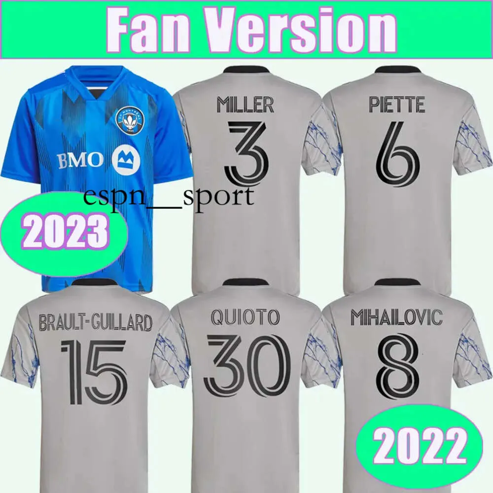 Espnsport 2023 Montréal Mens Soccer Jerseys WANYAMA HERRERA PIETTE H. HAMDI SALIBA JABANG VILSAINT QUIOTO OPOKU Accueil Uniformes de chemise de football