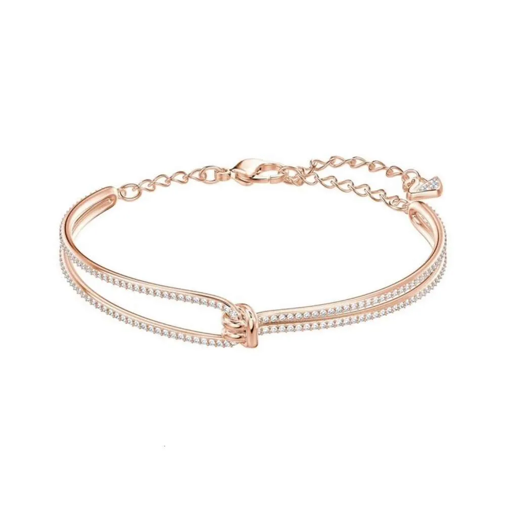 Bracciale Swarovski Designer Donna Bracciale rigido di alta qualità Moda di lusso Bracciale dal design intrecciato PER TUTTA LA VITA per l'utilizzo dell'elemento cristallo