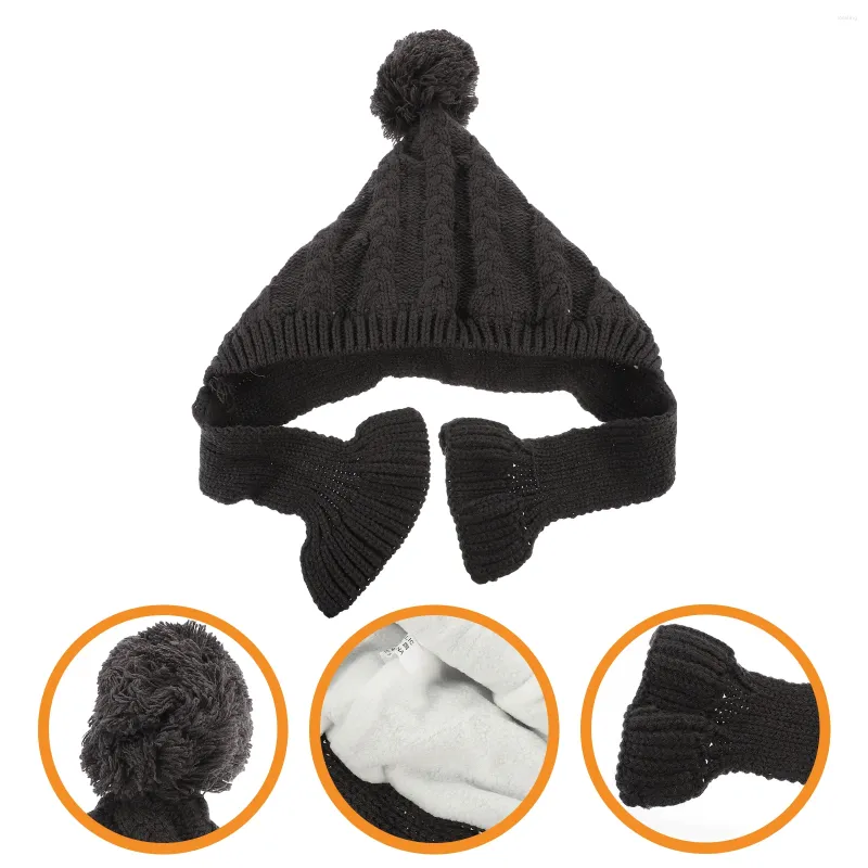 Cappello invernale lavorato a maglia per abbigliamento per cani con sciarpa Cappello caldo lavorato a maglia per piccoli animali domestici Copricapo copricapo