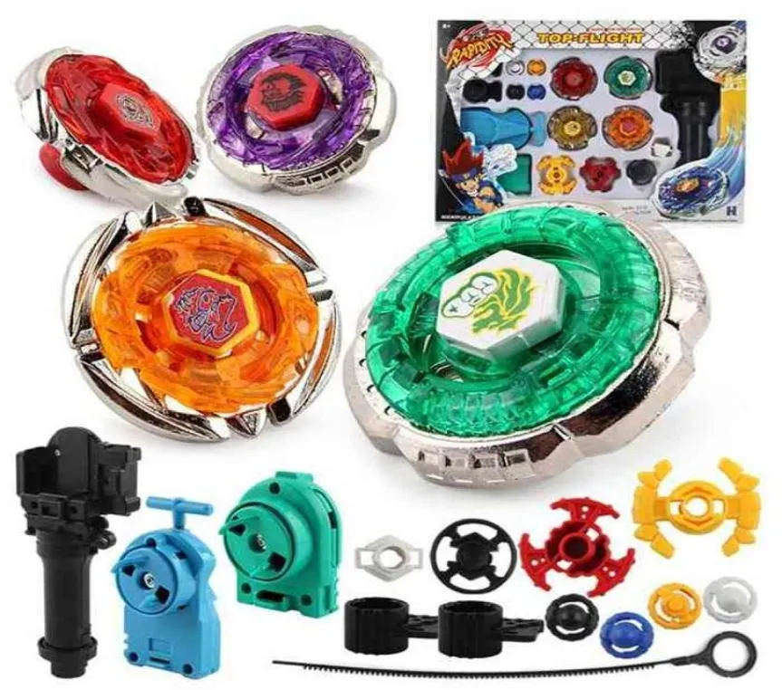 BEYBLADES BUSRT SET 4D Metal Fusion Alloy Spinning Toppie With Launcher och styret 2820D 4PCSSet GyroScope Toys for Children X2490958