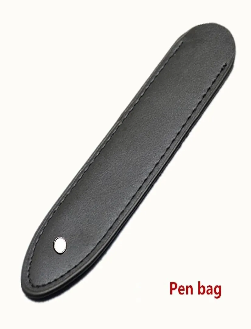 Kampanj PU LEATHER PEN Bag Högkvalitativ svart blyertsfodral för enkel PEN5664345