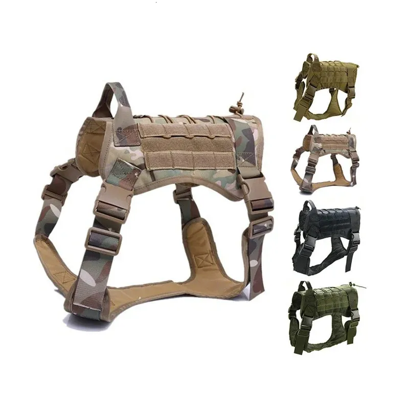 Tactical Dog Harnesses Pet Training Vest Dog Harness and Treh Set for Small Medium Big Dogs Walking Hunting Poster 240110