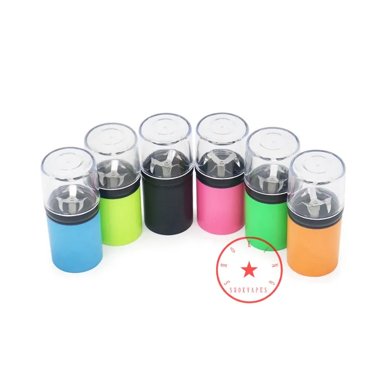 Latest Mini Smoking Colorful Plastic USB Electric Dry Herb Tobacco Grind Spice Miller Grinder Crusher Grinding Portable Innovative Handpipes Cigarette Holder DHL