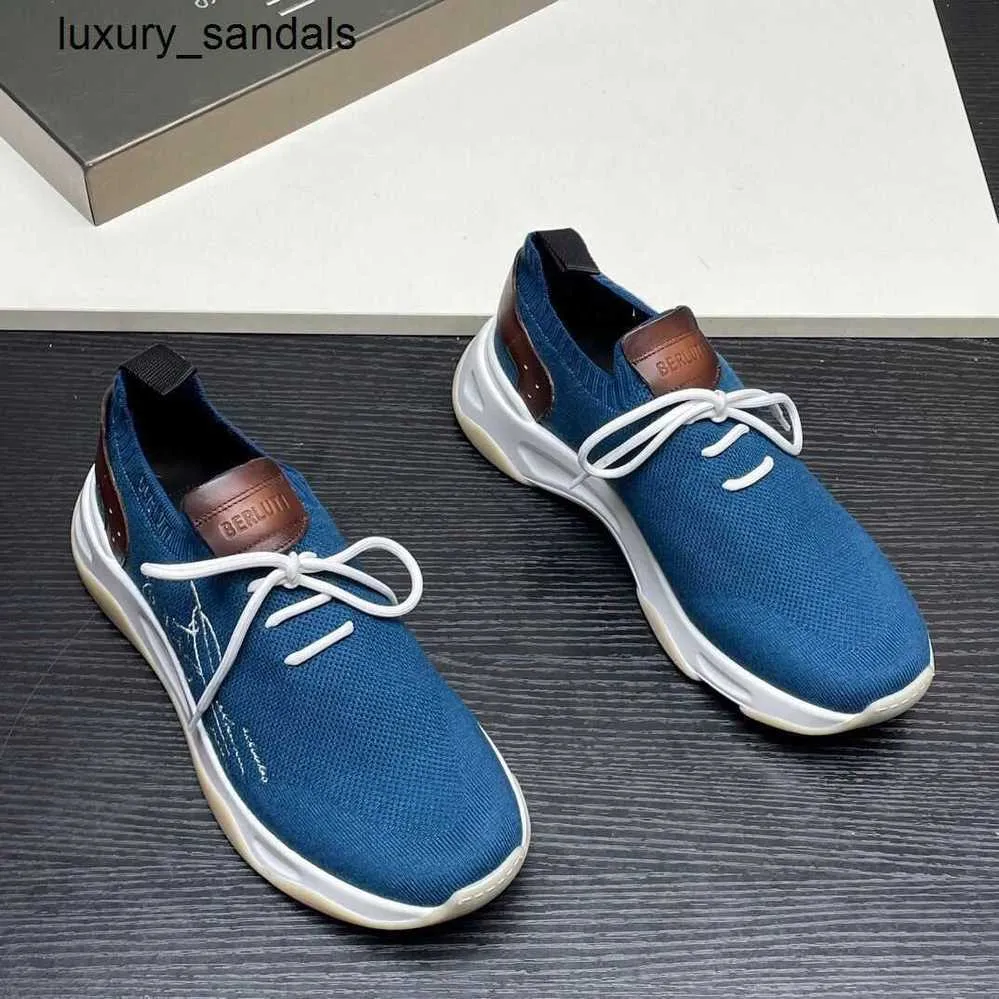 Berluti Sneakers Heren Schoenen Shadow Kint Lederen Sneaker Bruti Grijs Heren Sport Dit paar sokken heeft een comfortabele binnenvoering Rj GIY7