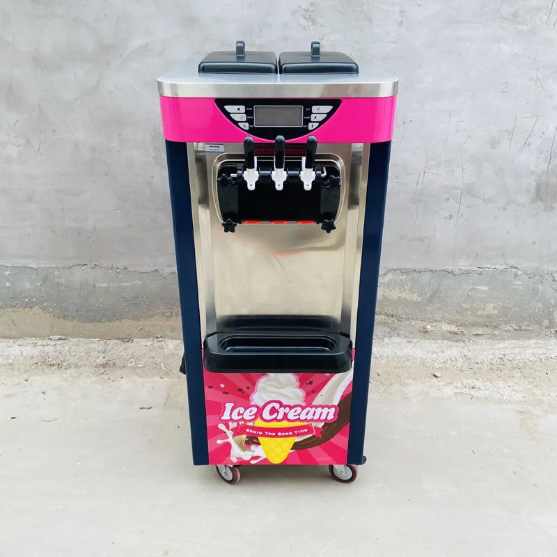 Real Fruit Snack Automated Gelato Freezer Cone Making Creme Cornet De Glace Maker Industrial Stand Vertical Continuous Hard Ice Cream Machine