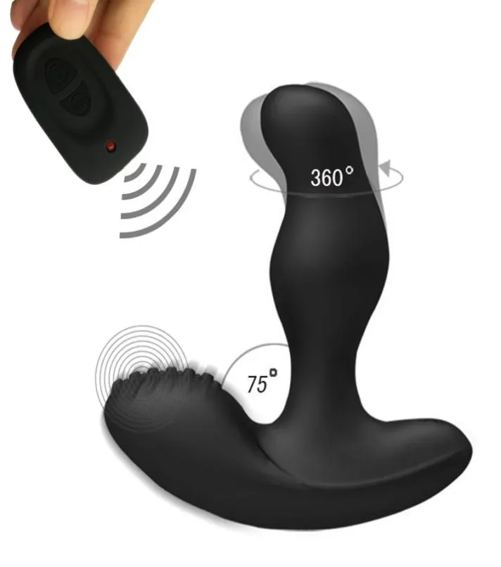 Levett Caesar Vibrator USB充電360度回転雄の前立腺マッサージ剤プラグ