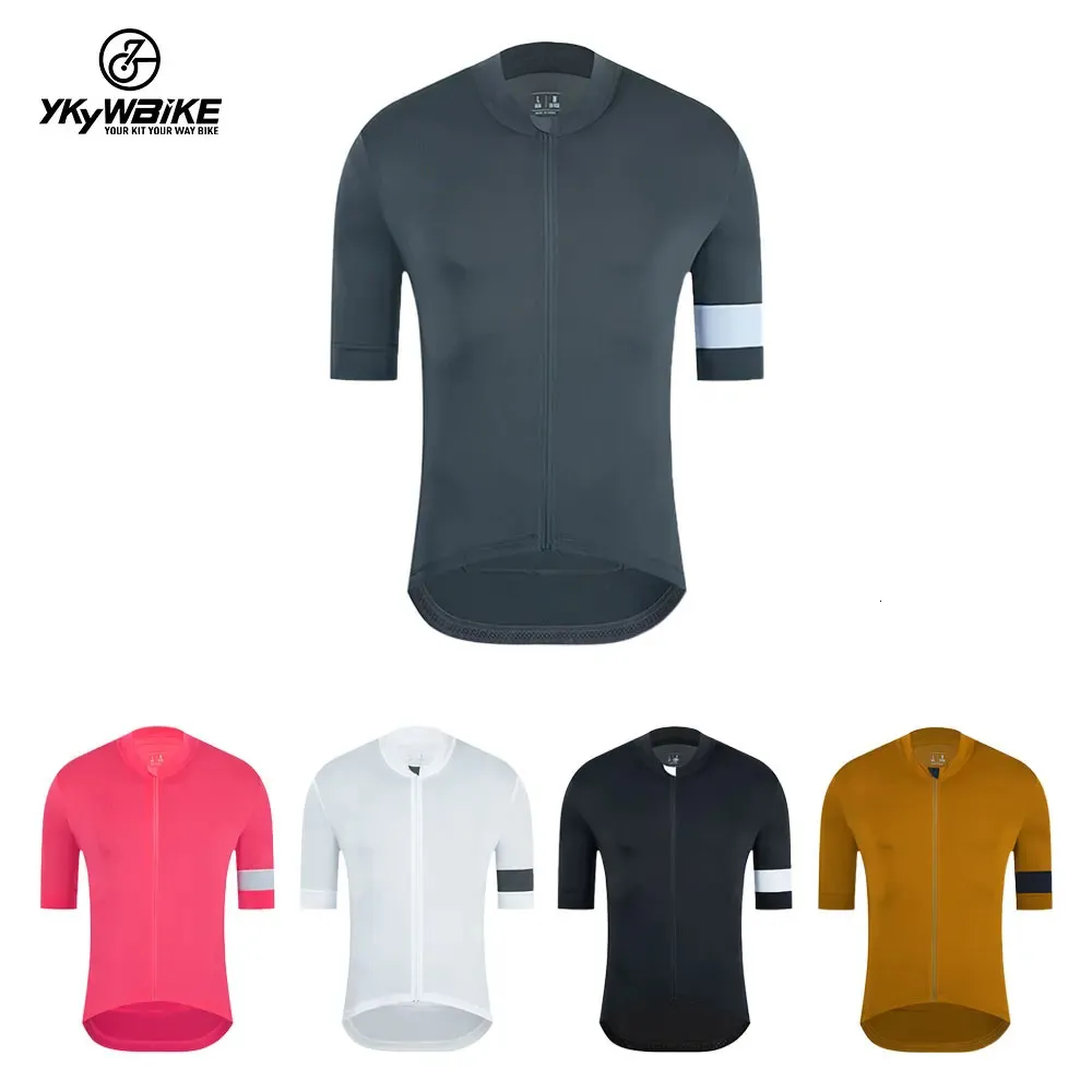 Ykywbike camisa de ciclismo pro equipe verão manga homem downhill mtb bicicleta roupas ropa maillot secagem rápida camisa 240109