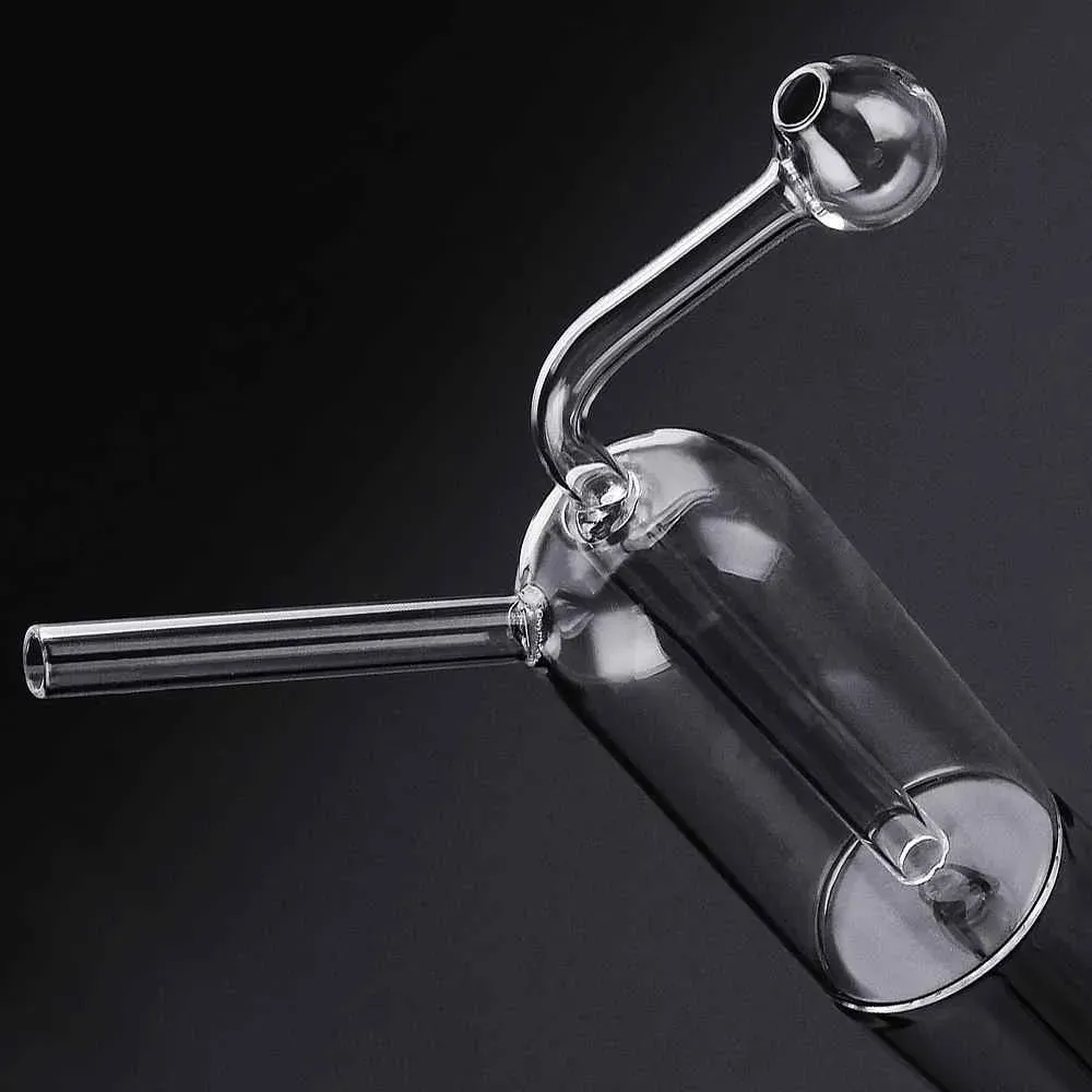 Transparent Glass Smoking Pipes Portable Glass Bowl Shisha Hookah Water Small Pot Ash Catchers Bong Tobacco Smoke Bowl Bottle Oil Burner