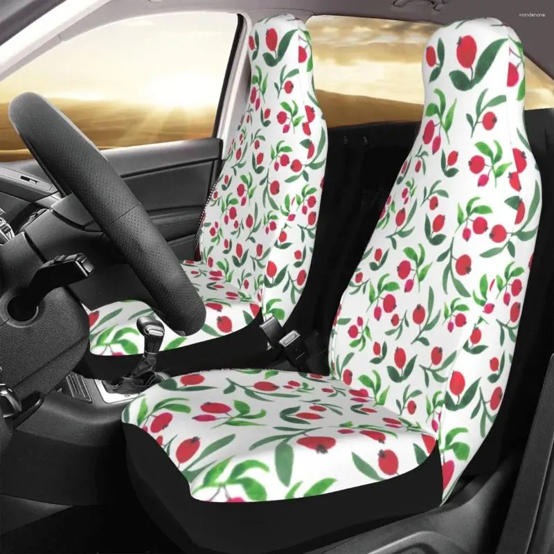 Car Seat Covers Cherry Fruit Cute Fashion Universal Cover Protector Interior Accessories For SUV Auto Polyester Styling