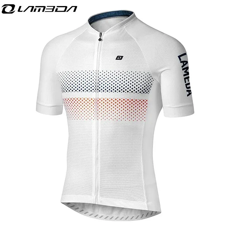 Lameda pro camisa de ciclismo verão mtb bicicleta roupas respirável manga curta camisa das mulheres dos homens roupas esportivas vestir camisa 240109