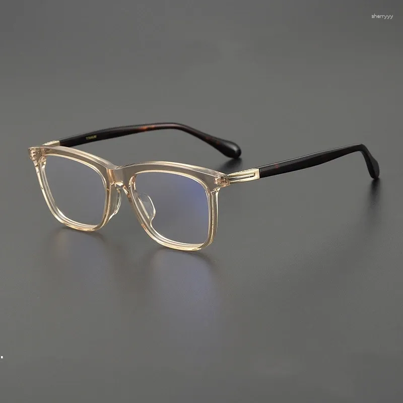 Marcos de gafas de sol Marco para gafas de grado para hombres Titanio puro KS-201 Marca japonesa Hombres redondos Mujeres Tendencias Ópticas Oculos de Grau Feminino