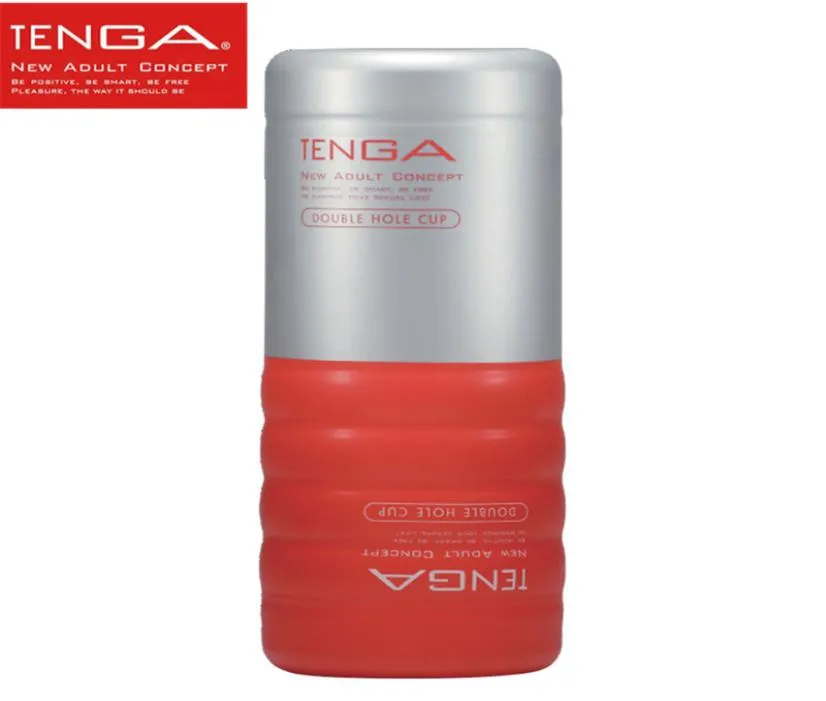 TENGA Double trou tasse simulé vagin masturbateurs tasse sucer réaliste chatte Vigina Anus Sex Toy Shop produit pour hommes Y181031051301818