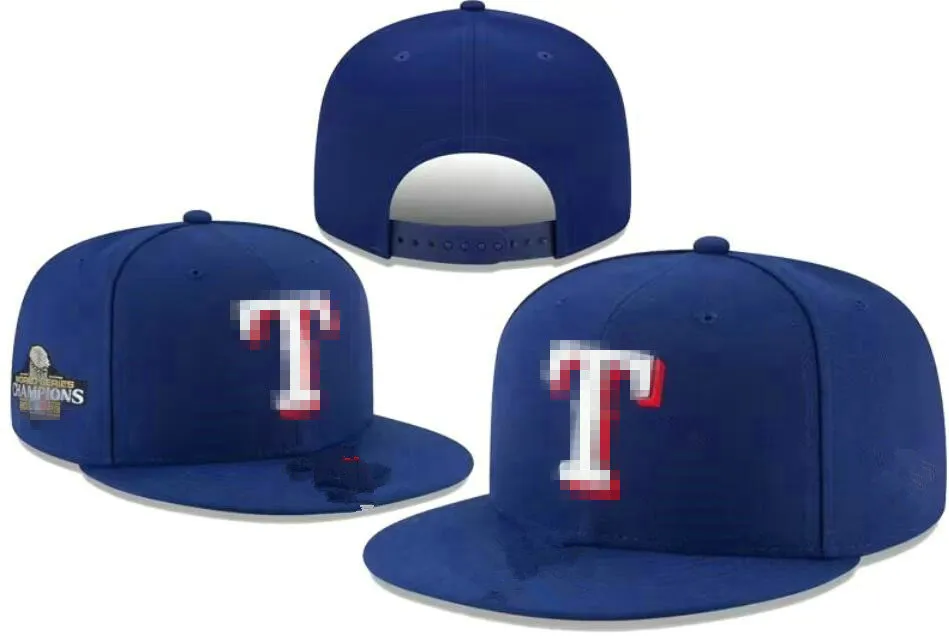 2024 Fashion Baseball Sun Caps Ranger Champions World Series Toutes les équipes pour hommes Chapeaux de football Snapback Strapback Hip Hop Sports Hat Mix Order A0