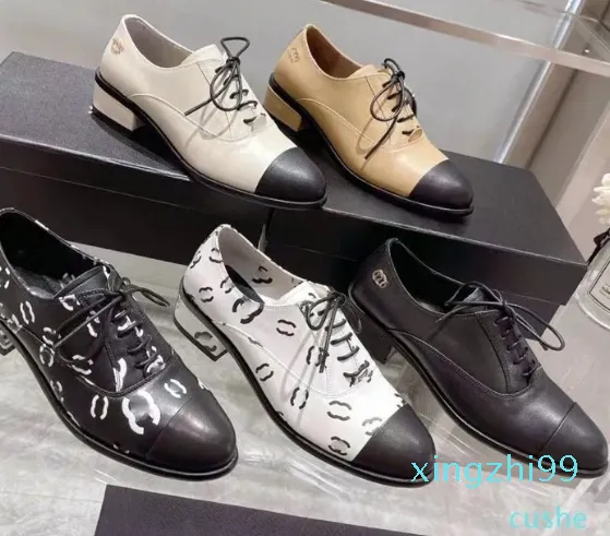 Dress Shoes High Quality Low Heel Brogues Women's designer leather Shoes Working