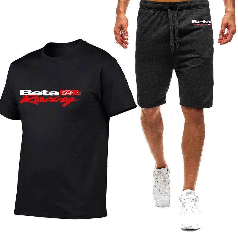 Ternos 2022 beta racing motocross motocicleta novo verão agasalho tshirts algodão shorts mangas topos + shorts casual conjunto de duas peças