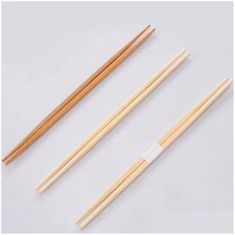 箸100ペアジャパンスタイルの竹の寿司自然使い捨てレストランドロップ配達のための2つの先のとがった食器ダイニングセットdhvrx
