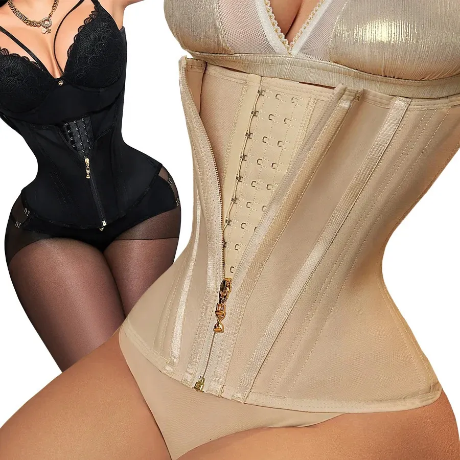 Korsett Binders Taille Trainer Latex Shapewear Sanduhr Gürtel Abnehmen Shaper Body Carving Bauch Reduzieren Frauen Unterbrust Mantel 240109