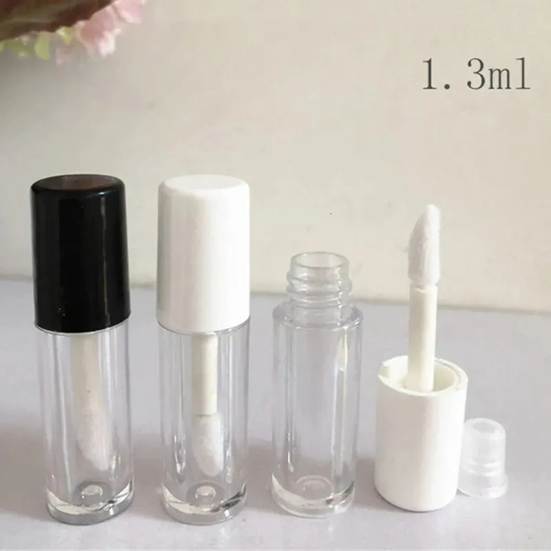 103050 pz 13 ml Tubo Vuoto Lip Gloss Smalto Bottiglia Piccolo Carino Super Mini Campione di Prova Contenitore Cosmetico Nero Bianco Rossetto 240110