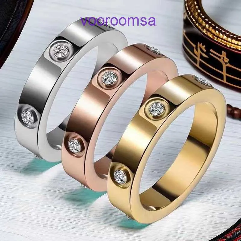 Carter Classic Designer Rings for Men and Women Titanium steel ring female high end feeling Korean girl color retention version simple With Original Box