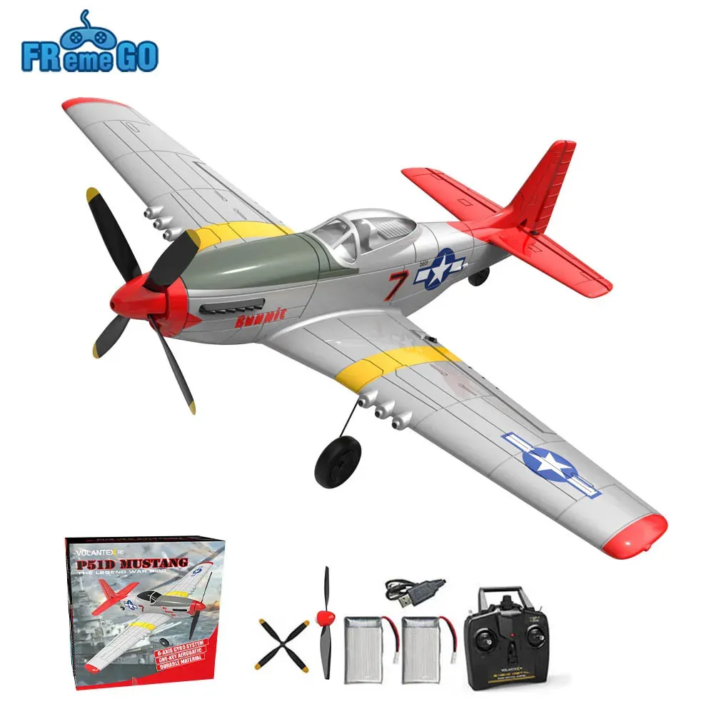 Avion RC P51D Onekey, avion de voltige 2Ch4Ch RTF Mustang, système de stabilisation WXpilot 7615 240110