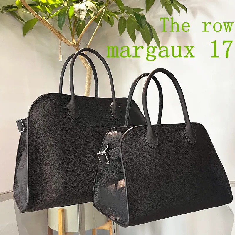 جلد حقيقي The Row Margaux15 Terrasse Tote Bags Margaux 17 Messenger Luxury Womens Cross Body Counte Counter Bags Mens Mens Handbag Beach Shopper Bage