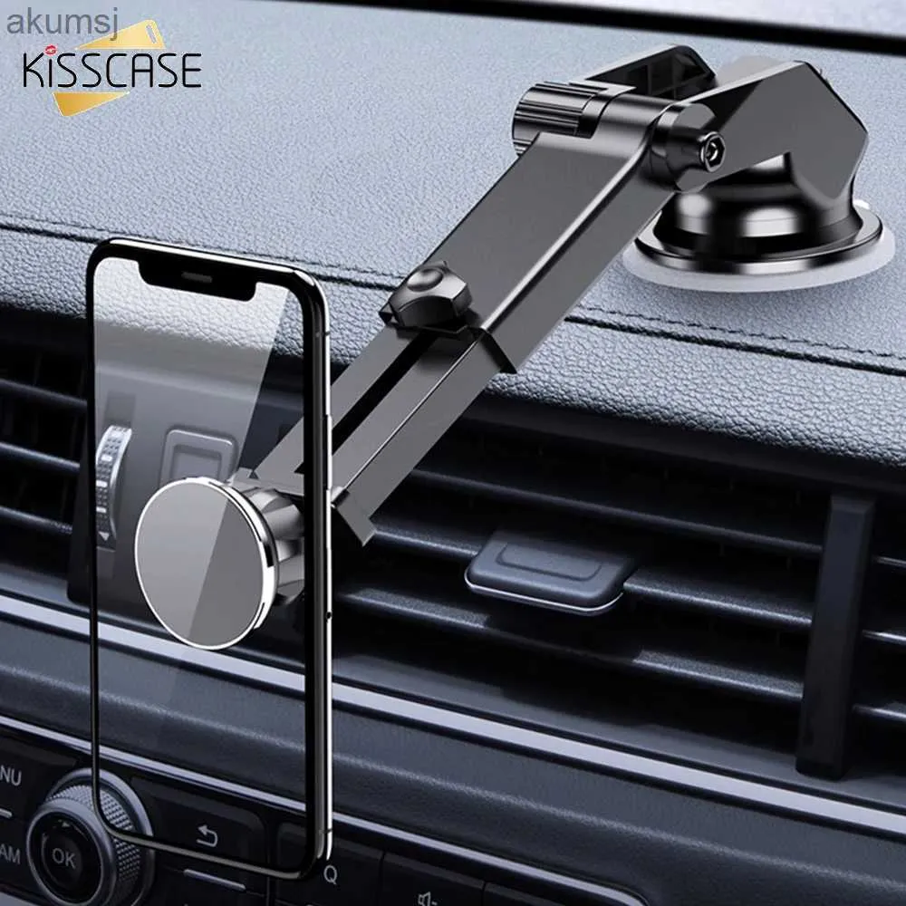Mobiltelefonmonteringshållare Kisscase Phone Holder Car Suction 360 Mount Phone Stand Mobile Support för A51 A71 i Car Holder Bracket YQ240110