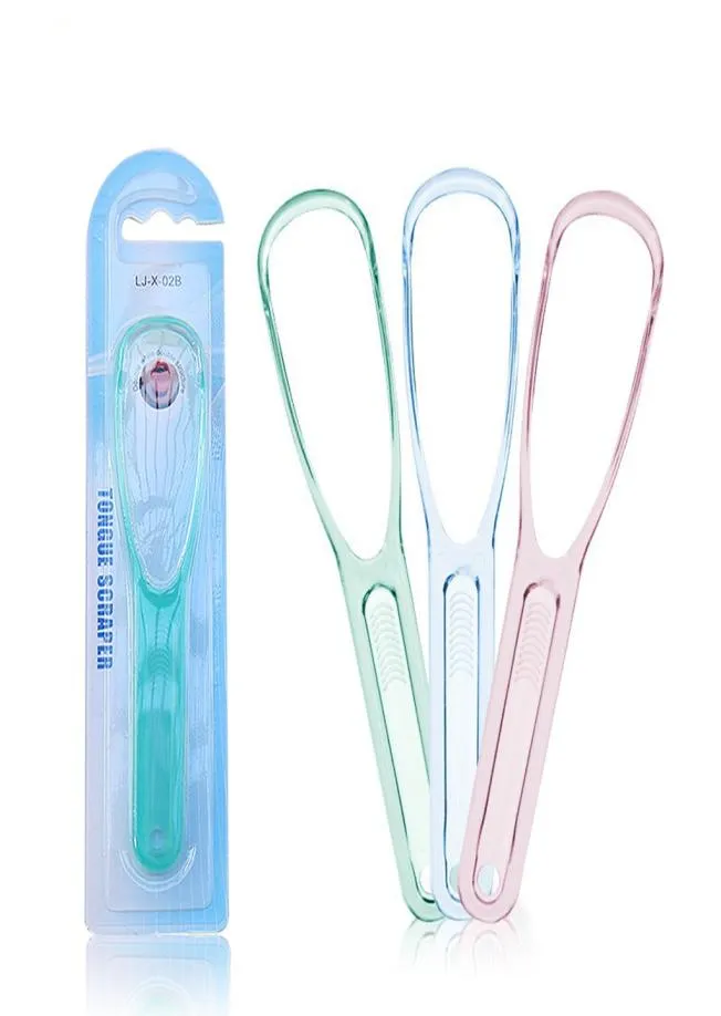 Tandbrush Tongue Cleaner Scraper Brush Hygiene Dental Oral Care Cleaning Tools återanvändbar vuxen rengöring färsk andetag3518077