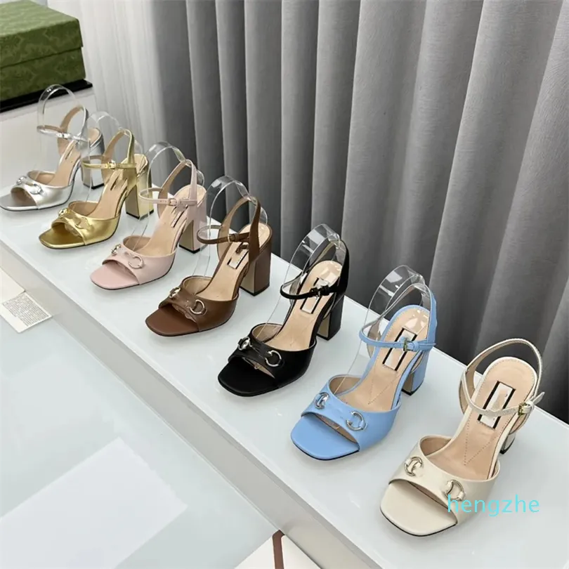 Sandal Designer Dress Shoes Princetown Slingback Pumps leather High Heels Double Letter Summer Platform Slides