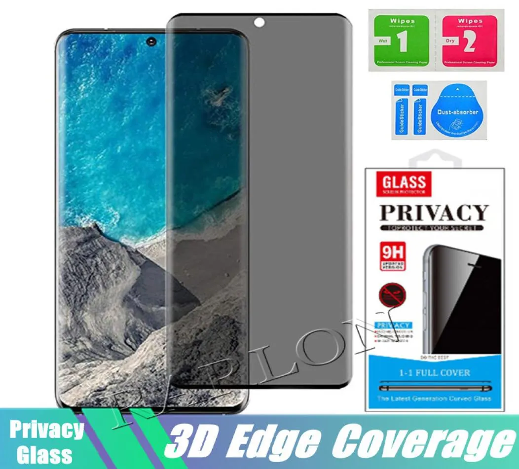 Prywatność szklana szklana 3D anty -szpiegowska ochraniacz ekranu dla Samsung Galaxy S23 Ultra S22 S21 5G S20 S10 S10e S9 S8 Plus Uwaga 20 10 9 W2862144