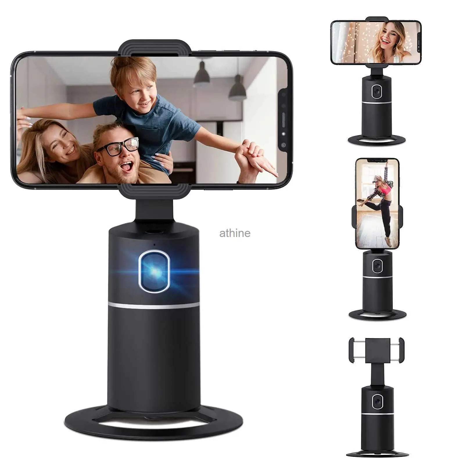 Selfie Monopods Auto Inteligentne strzelanie do selfie Stick 360 Object Uchwyt do śledzenia obiektów Ogólny w jednym obrotowym śledzeniu kamery telefonu YQ240110