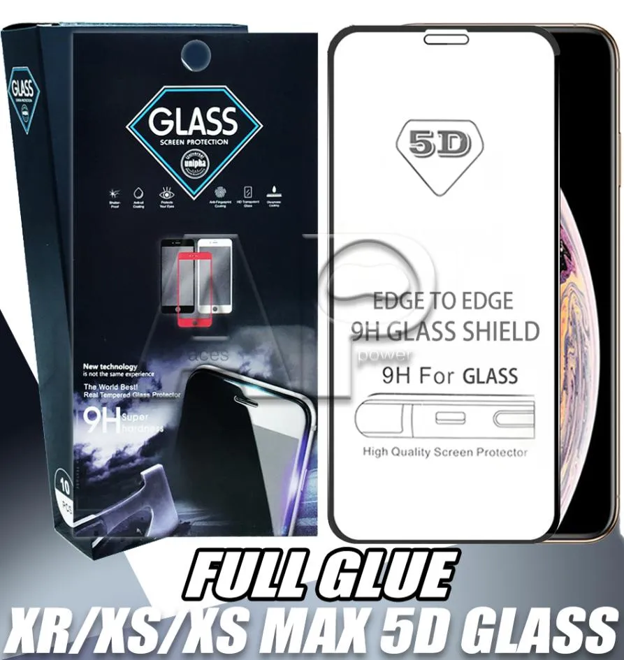 5D Full Cover Temested Glass Screen Protector för iPhone 13 12 11 Pro XS Max XR X Samsung Galaxy M207767604