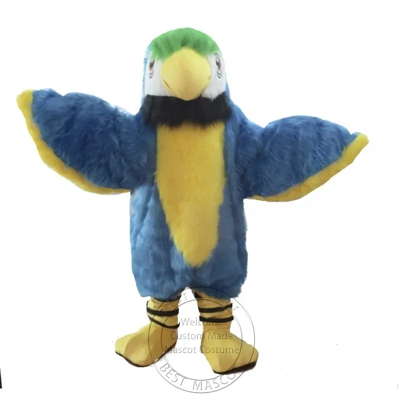 Halloween Super Cute Blue Parrot mascot Costume for Party Cartoon Character Mascot Sale free shipping support customization