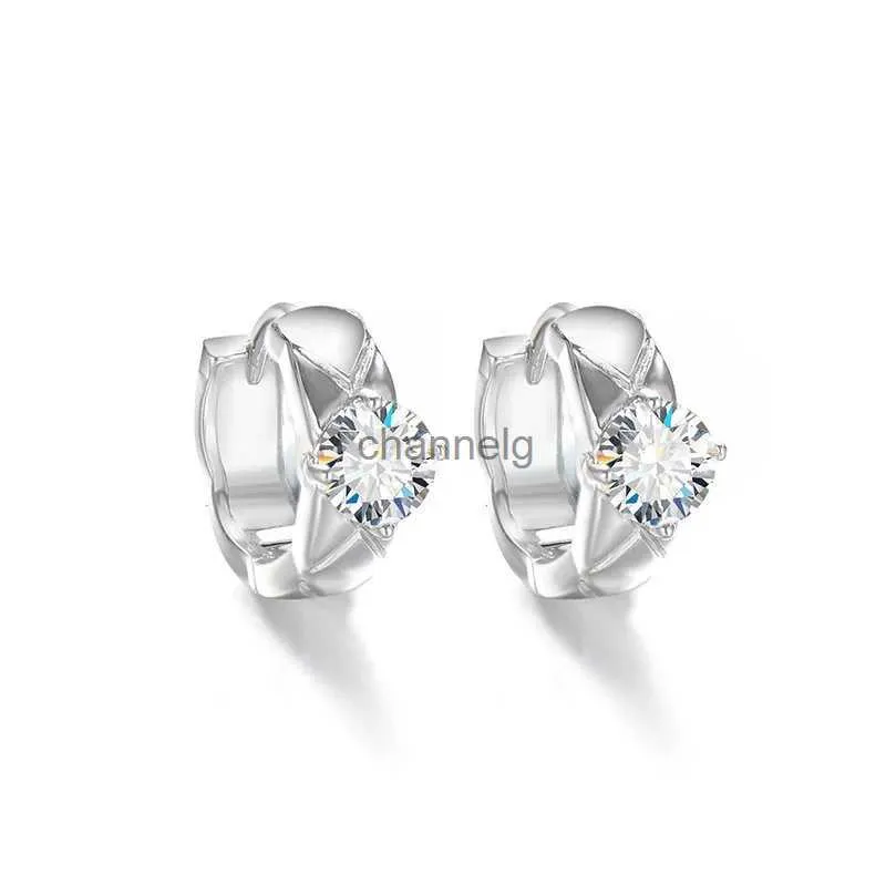 Stud Zheshiyuan Lefei Fashion Trend Classic Luxury Moissanite Diamond Design Shape Circle Earring Charm Women Silver 925 SMEWESIC Gift YQ240110