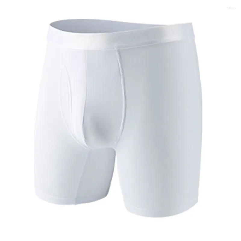 Mutande da uomo lunghe sportive mutandine a quattro angoli sexy rigonfiamento boxer slip senza cuciture pantaloncini felpati traspiranti biancheria intima ad asciugatura rapida