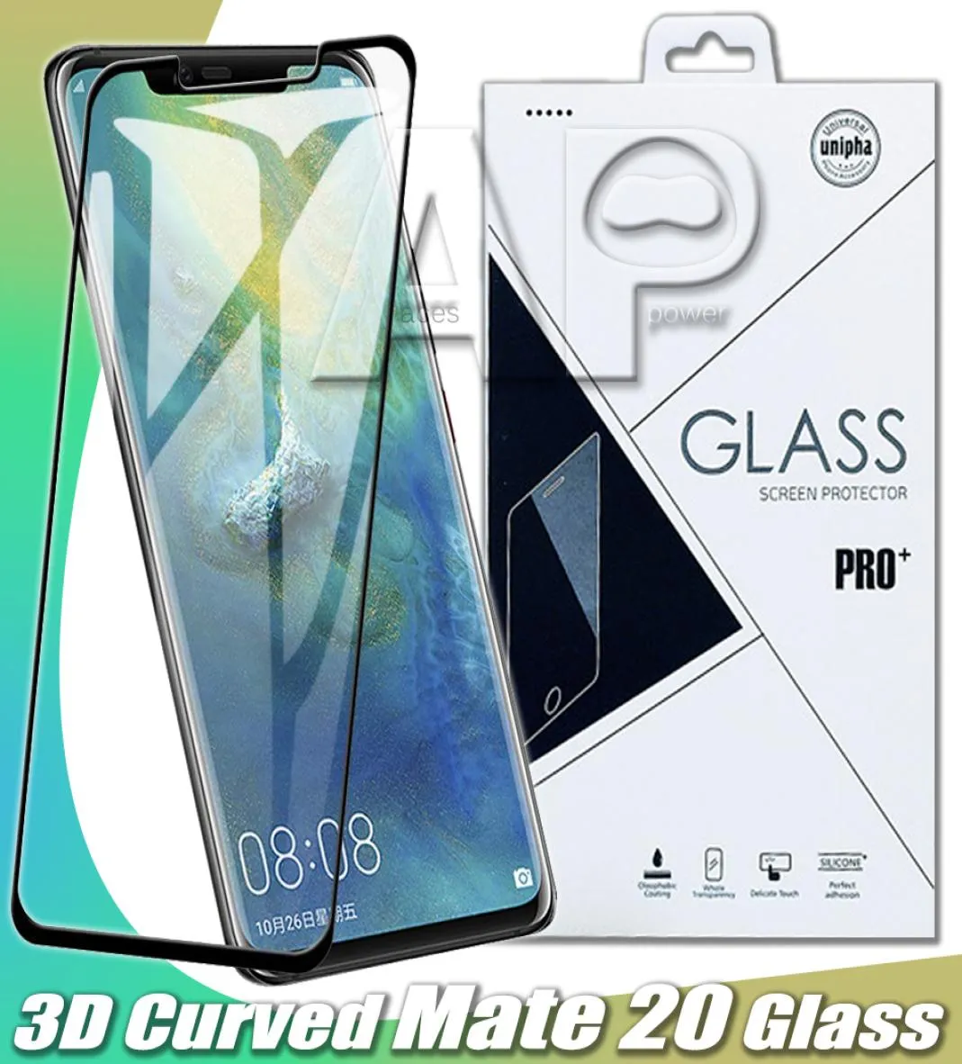 Böjd skärmskydd härdat glas för iPhone 12 Mini 11 Pro Max Samsung S22 S21 Obs 20 Plus S20 Ultra Galaxy S10 S9 S84122824