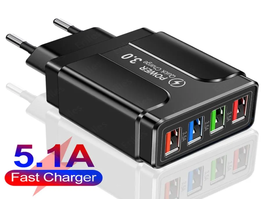 4 portu 20W szybkie ładowarki Szybka ładowanie 40 30 na iPhone 12 11 xs Samsung Xiaomi Huawei USB Phone Charger 75555814