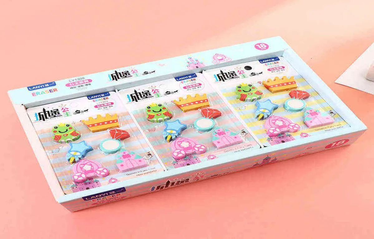 Korean stationery cute girl modeling 3D stationery set learning error correction stationery DIY children039s cartoon eraser5295200