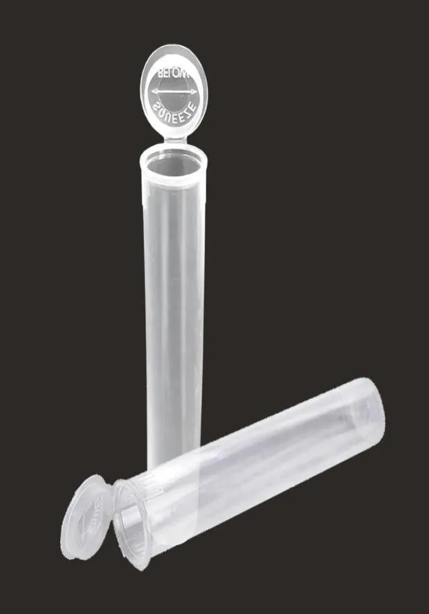 Cartouches Sacs d'emballage Tubes 05 ml 1 ml Tube en plastique transparent à l'épreuve des enfants pour cartouche Vape Pen PP pré-rouleau 72mm Conteneurs Emballage5964341