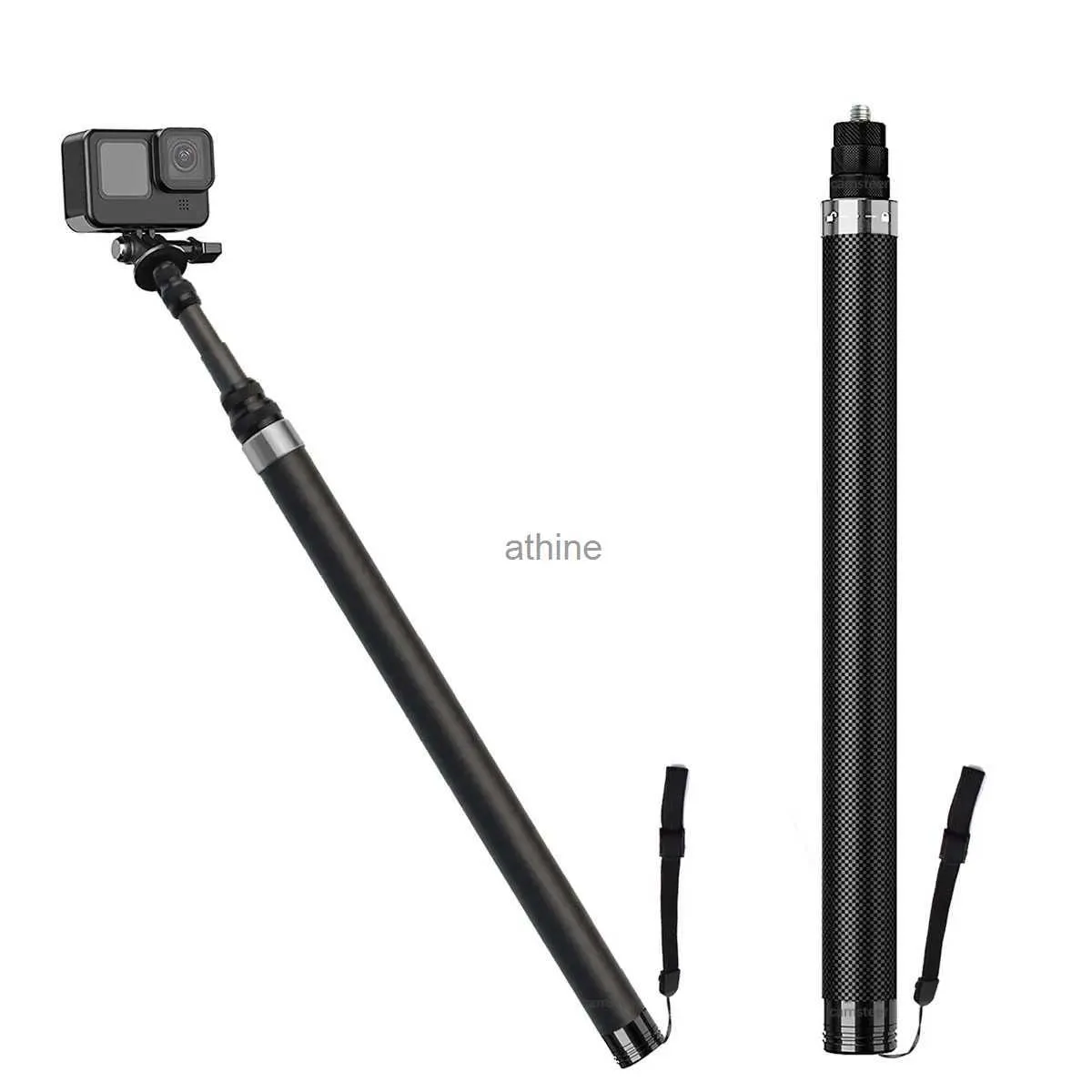 291cm Extended Selfie Stick Invisible Carbon Fiber Monopod for