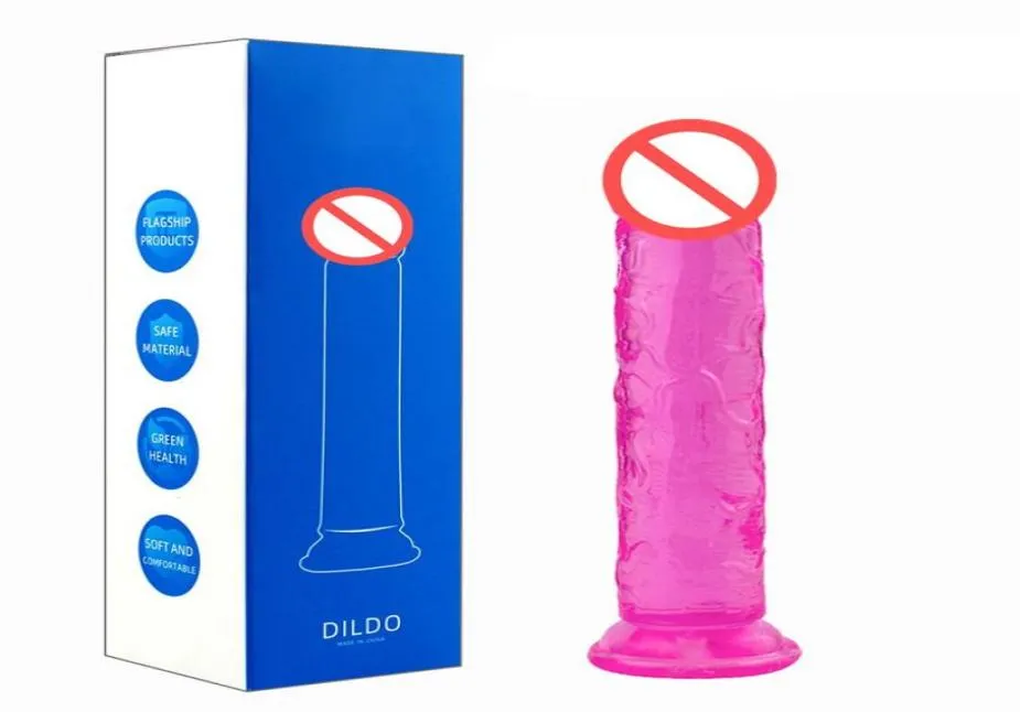 Erótico macio geléia vibrador anal butt plug pênis realista forte ventosa pau brinquedo para adulto gspot orgasmo brinquedos sexuais para mulher j1738899664