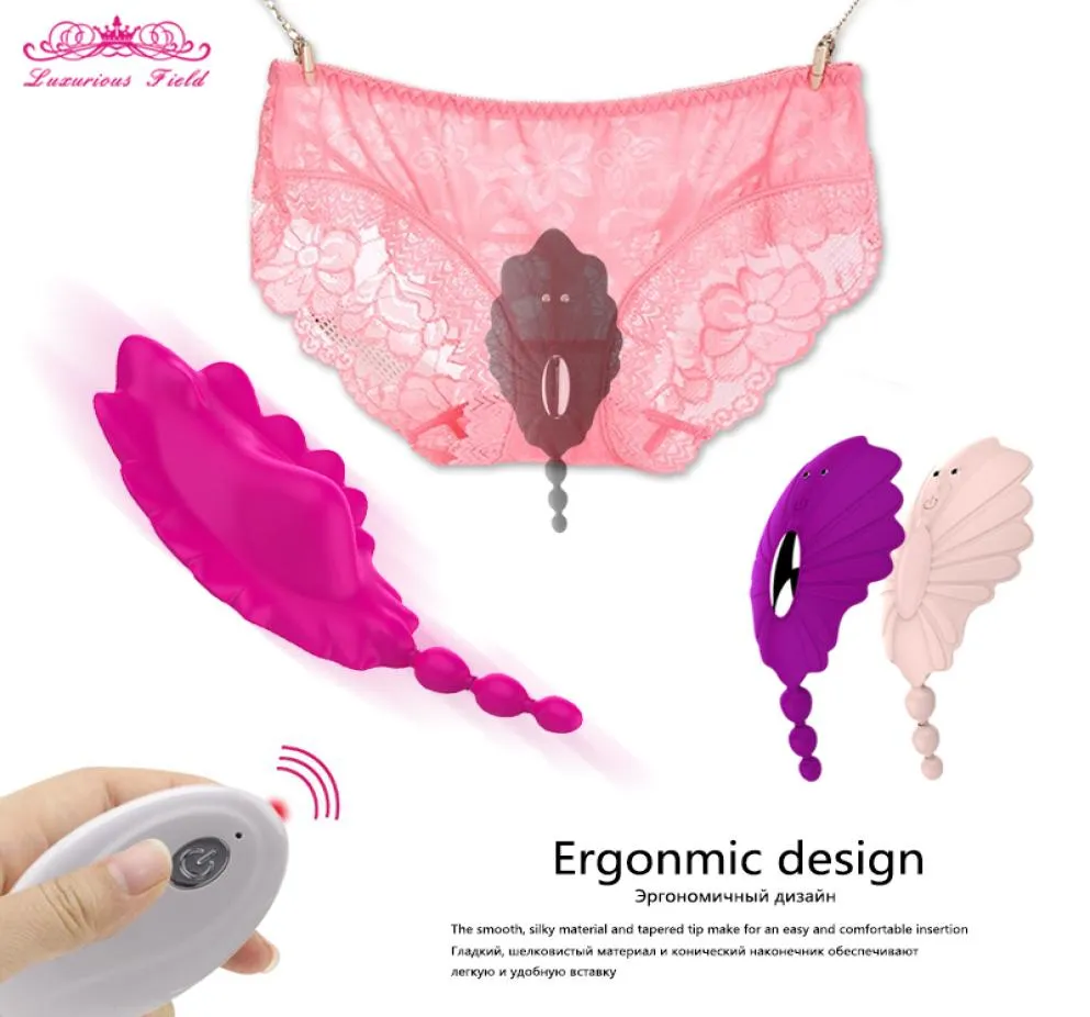 Vibromasseur papillon portable à 10 vitesses en silicone sans fil à distance culotte vibrante orgasme stimulation du clitoris jouets sexuels vaginaux pour femmes MX17608385