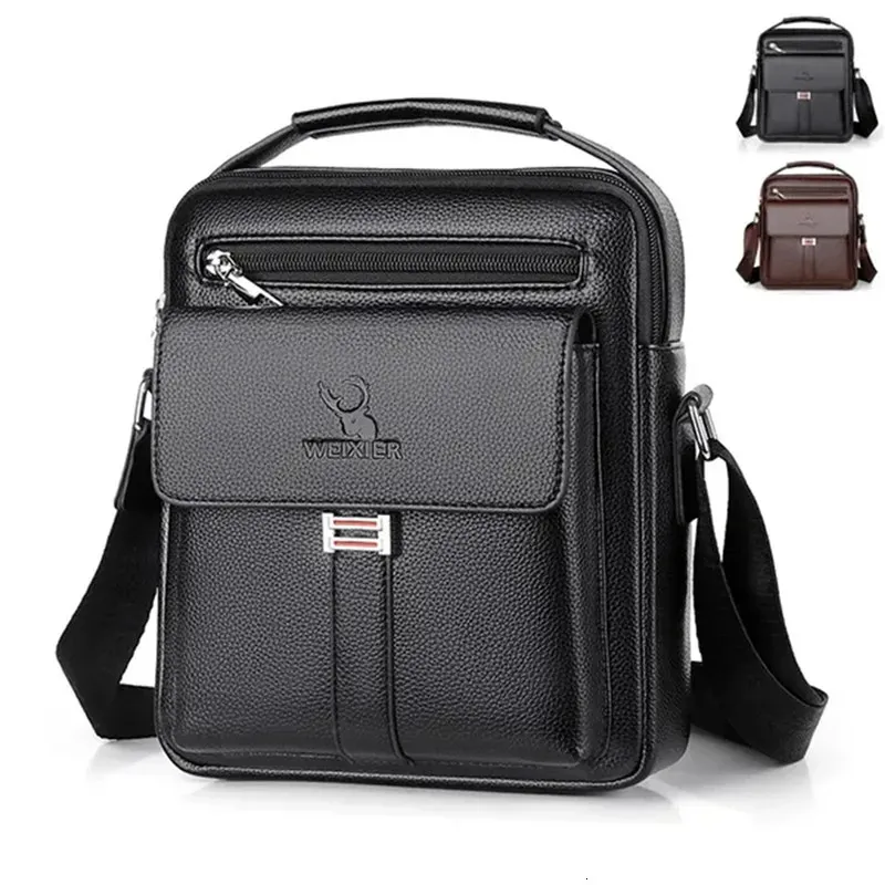 Men's Genuine Leather Crossbody Shoulder Bags High quality Tote Fashion Business Man Messenger Bag Leather Bags fanny pack 240109