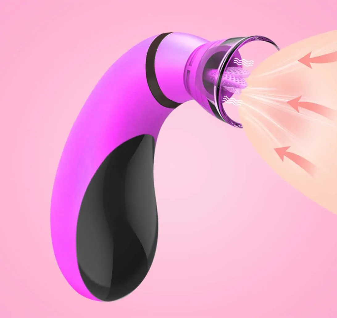 Succhiare vibratore per le donne leccare la lingua clitoride massaggio della fica stimolatore del capezzolo giocattoli del sesso massaggio del seno vaginale erotico SexShop P3957419