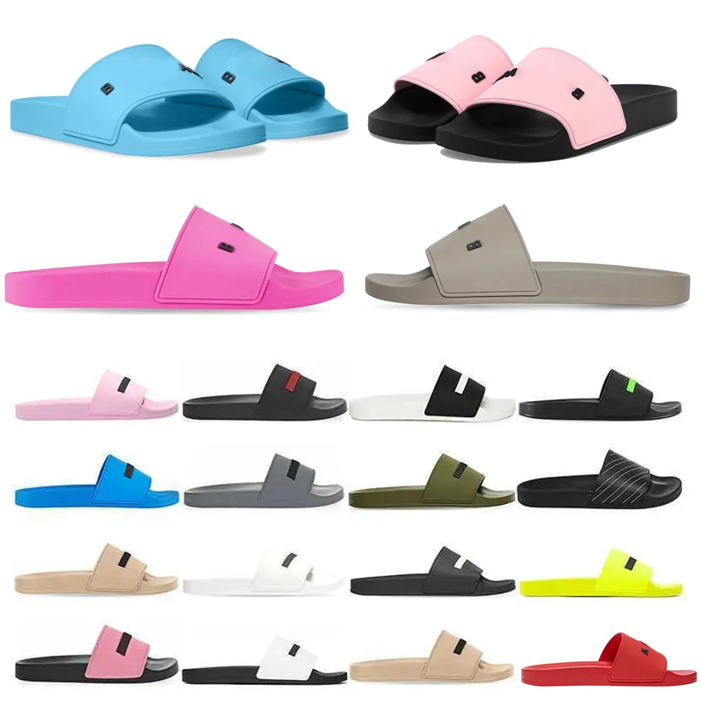 Moda Menino Piscina Slides Designer Sliders Sliders Paris Sandálias Chinelos Para Homens Mulheres Hot Unissex Piscina Praia Flip Flops Com Caixa Tamanho 35-46 Frete Grátis