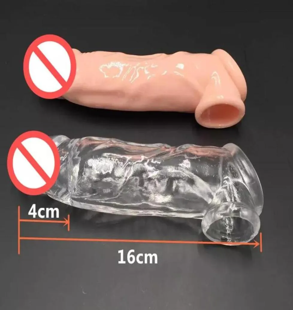 Cockrings en silicone manchon de coq avec anneau scrotum extension de pénis agrandir 1 cm augmenter 4 cm artefacts sexuels jouets sexuels pour hommes 5780908