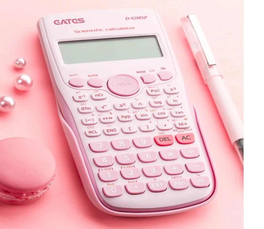 Calculadora científica digital 240 funções 82ms estatísticas matemática 2 linhas display d82msp para estudante escola graduação7337408